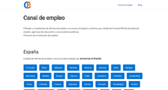 Desktop Screenshot of canaldeempleo.com